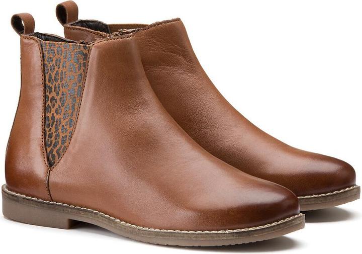 Actual product image La Redoute Collections Leopard print leather Chelsea boots (37)