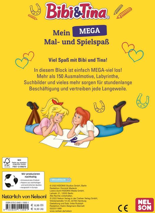 Actual product image Bibi and Tina: My MEGA coloring and playing fun