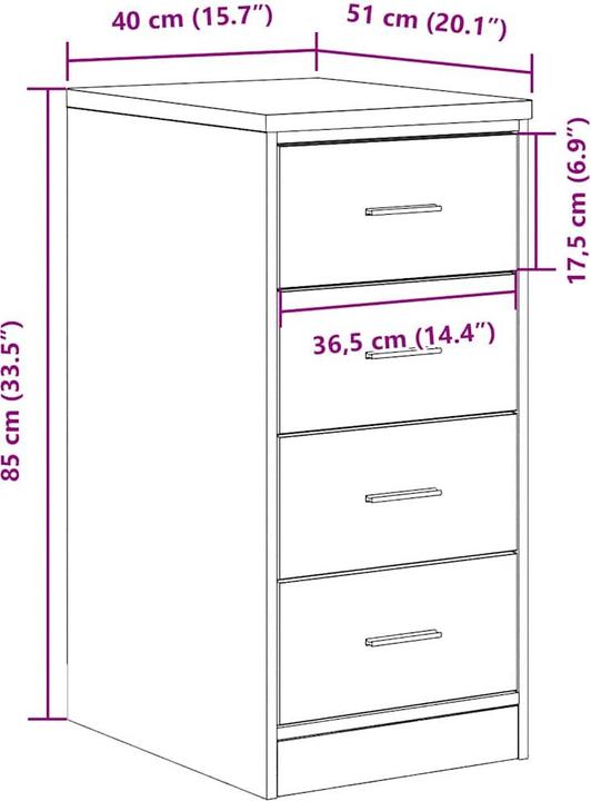 Produktbild vidaXL Marjory (51 cm, 85 cm)