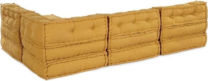 Actual product image vidaXL Modul-Poufs 4er Set Gelbes Gewebe