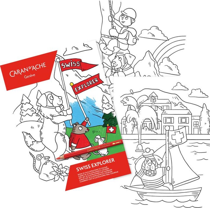 Actual product image Caran d'Ache Swiss Explorer Malbuch