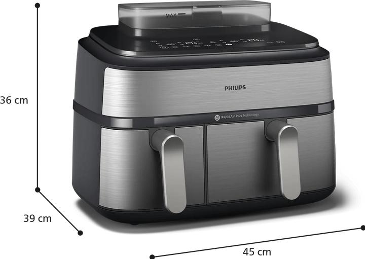 Immagine prodotto Philips Steam Airfryer Dual Basket NA555/09
