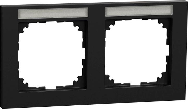 Produktbild Merten Rahmen 2fach sw matt Beschriftungsträger MEG4021-3603