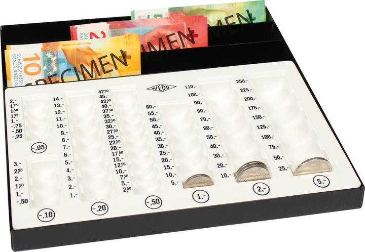 Actual product image Wedo Coin counting board with note compartments (Bank note counter)