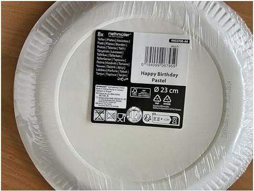 Actual product image Neutral Partyartikeln (8x)