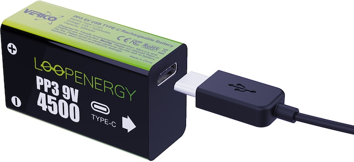 Actual product image Verico Loop Energy (2 pcs., 9V Block, 500 mAh)