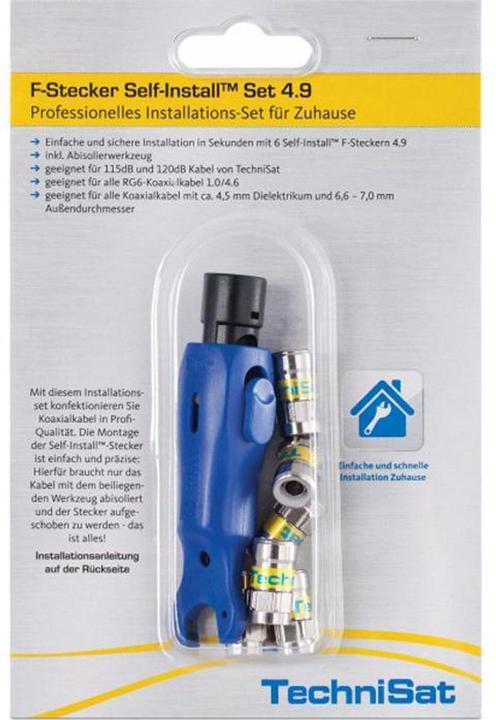 Produktbild TechniSat 0006/3370 Koaxialstecker F-Typ (e) 75 Ohm (75 dB, Antennenkabel)