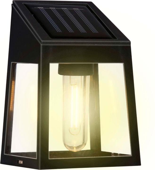 Image du produit Grundig 4er-Set Solar Wandleuchte, warm-weisses Licht, schwarz (IP44)