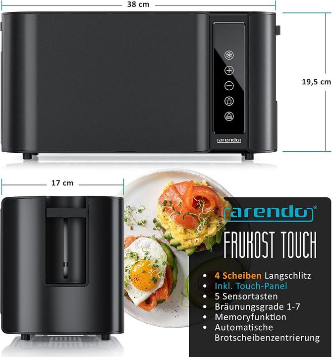 Immagine prodotto Arendo Langschlitz-Toaster mit Touchscreen