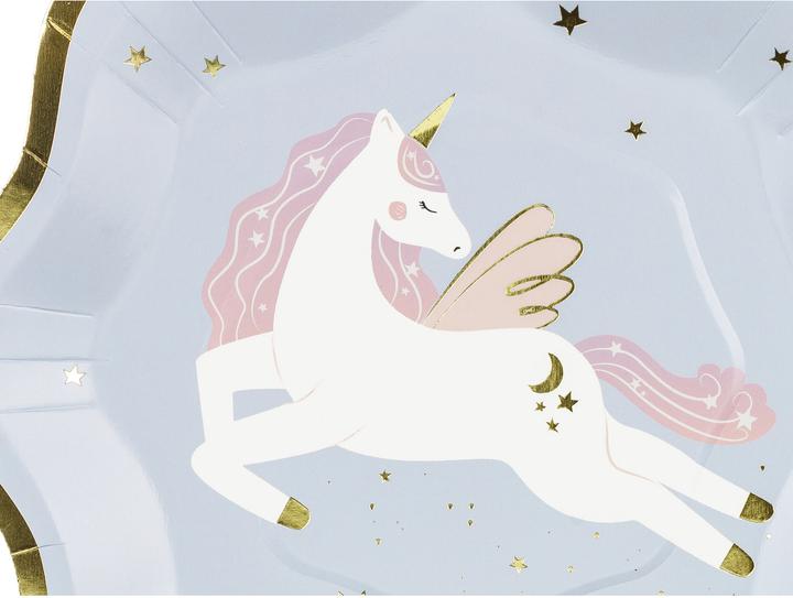 Actual product image Partydeco Einhorn-Teller 18cm (6St.) (6x)