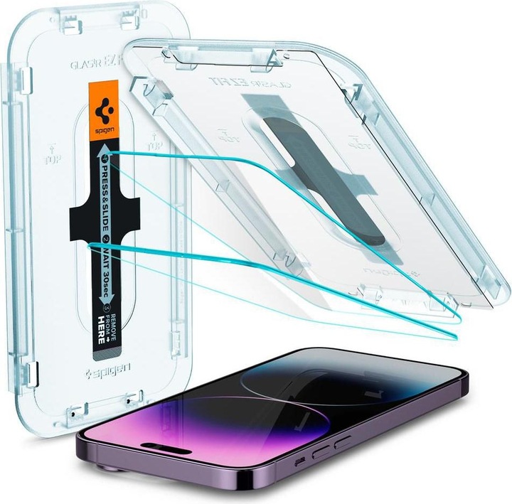 Spigen Glass.tR EZ Fit (2 Pezzo/i, Apple iPhone 14 Pro Max)