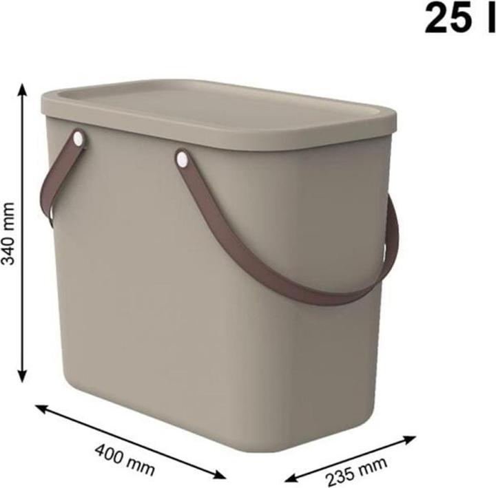 Immagine prodotto Rotho Contenitore per Segregacji Albula 25L Cappuccino (23,5 x 40 cm, 25 l)