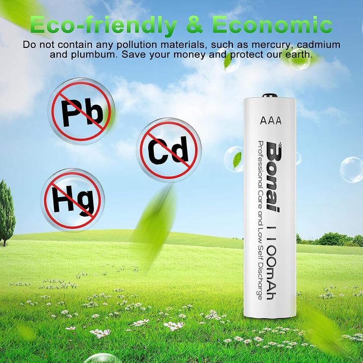 Immagine prodotto Bonai Batteria ricaricabile AAA (24 pz., AAA, 1100 mAh)