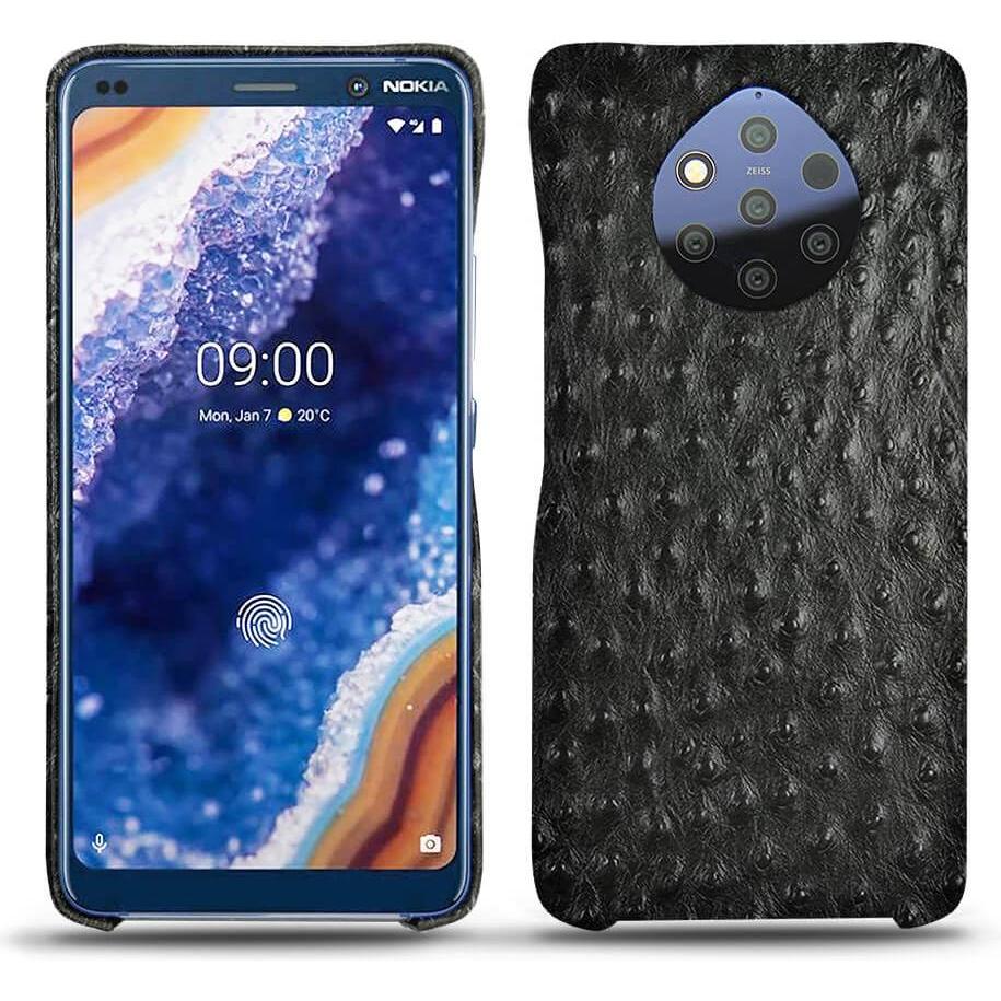 Noreve Lederschutzhülle (Nokia 9 PureView), Smartphone Hülle, Schwarz