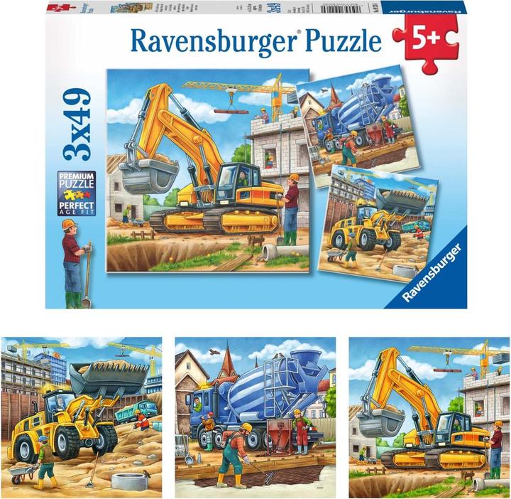 Actual product image Ravensburger Large construction vehicles (49 pieces)