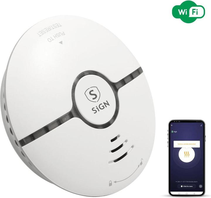 Immagine prodotto SIGN Rivelatore di fumo WIFI per la casa intelligente (Attuatore di riscaldamento)