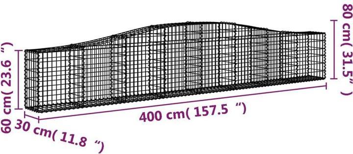 Produktbild vidaXL Gabionenkorb