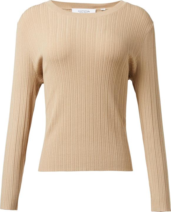 Actual product image Comma Strickpullover Gerippter Feinstrickpullover aus Viskosemix (40)