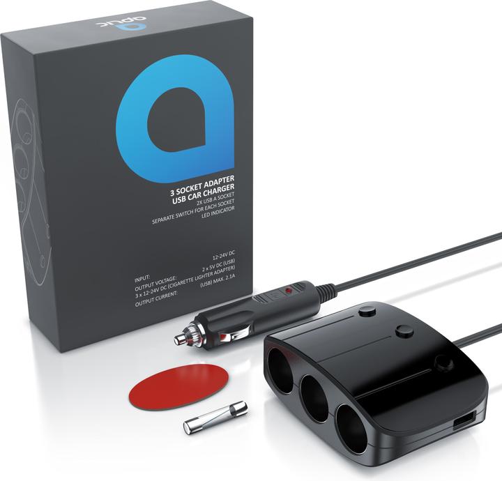Produktbild Aplic 3-fach Zigarettenanzünder Adapter
