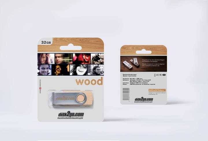 Image du produit Disk2go Bois (32 Go, USB-A)