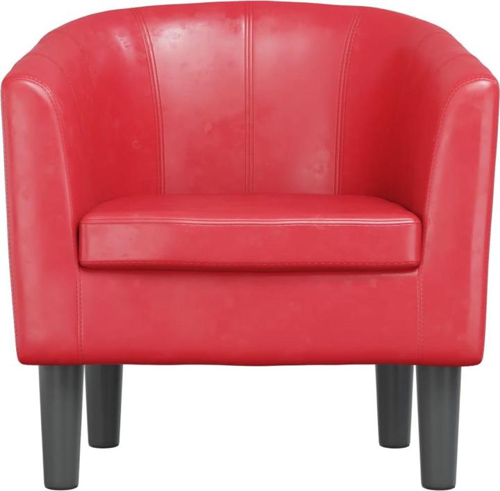 Actual product image VidaXL Clubsessel Rot Kunstleder,Farbe: Rot,Material: Kunstleder (60