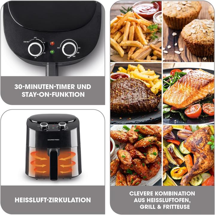 Produktbild Gourmetmaxx Heissluftfritteuse mit 8 Programmen