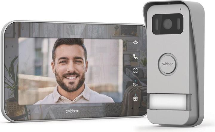 Produktbild Avidsen MAYA Video-Türsprechanlage Kabelgebunden Komplett-Set Aluminium (Kabelgebunden)