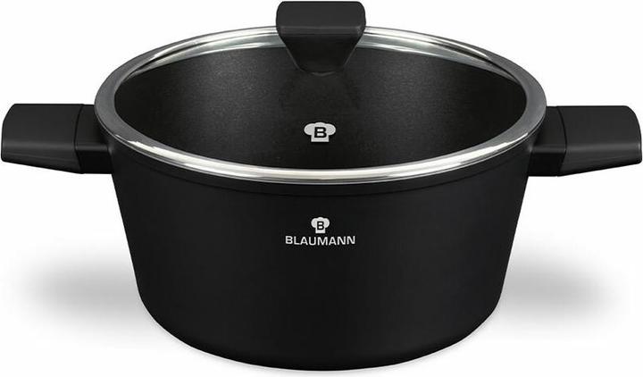 Blaumann Kochtopf mit Deckel Ø 28cm Black Silver Collection (Kochtopf, Aluminium, 28 x 14 cm)