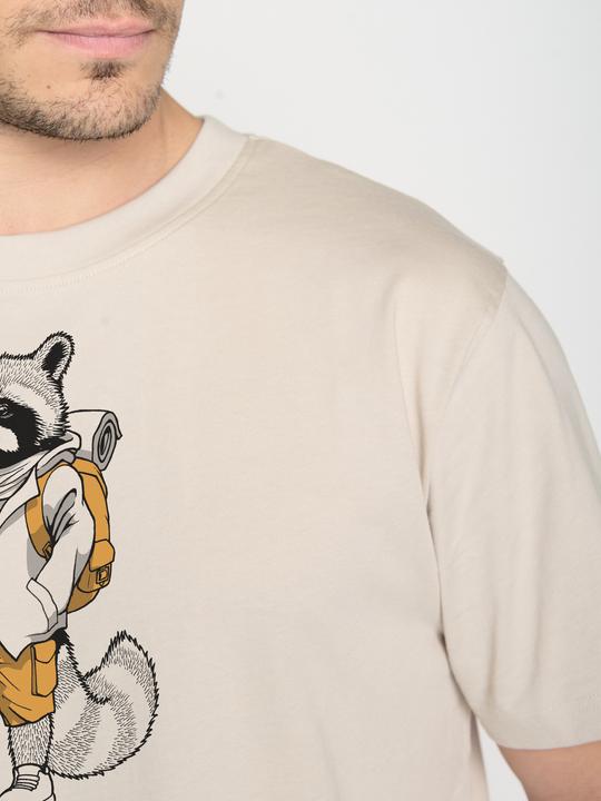 Actual product image Greenbomb T-Shirt Animal Raccoon Hike (XL)