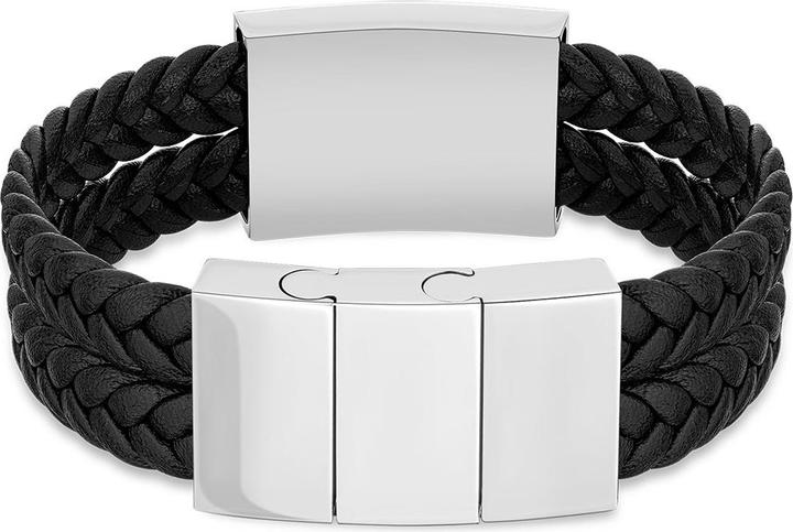 Produktbild Police Valorious Armband (21 cm, Edelstahl, Leder)