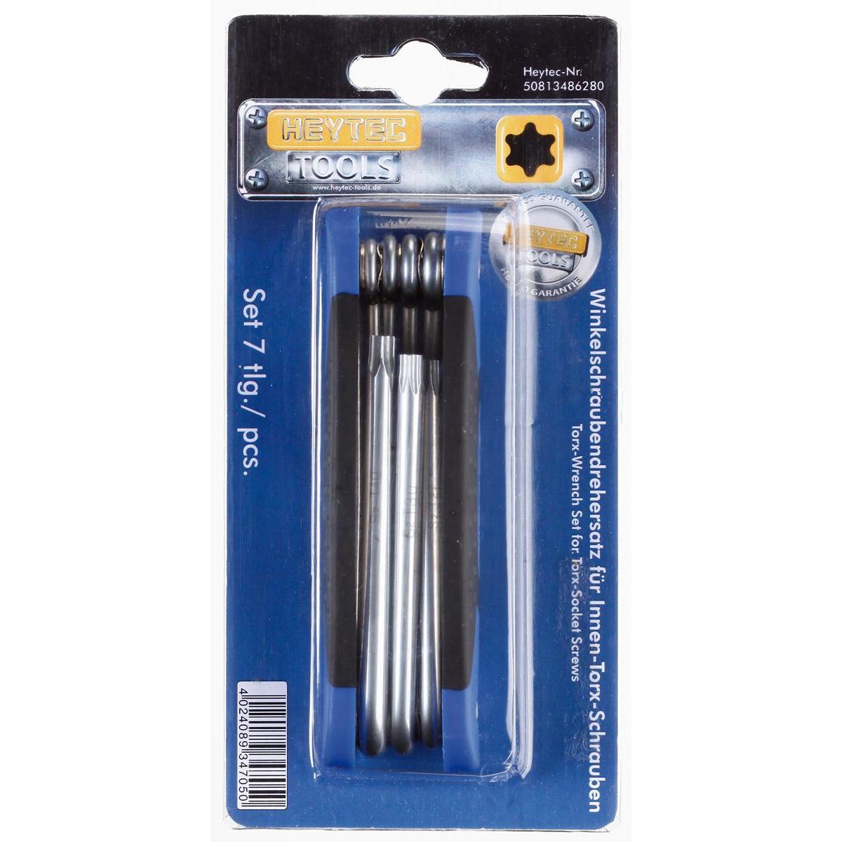 Thumbnail - HEYTEC, Schraubenzieher, TORX-Winkelschraubendrehersatz T 10/T 15/T 20/T 25/T 27/T 30/T 40 (Pin-torx)