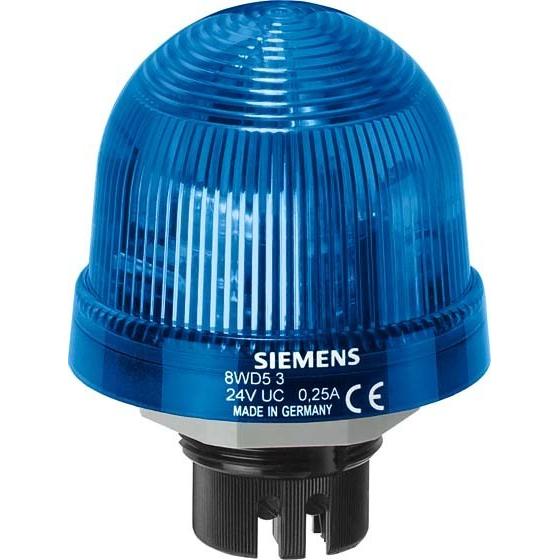 Siemens, Personenschutz, Drehspiegelleuchte 24V UC bl IP65 LED 8WD5320-5DF
