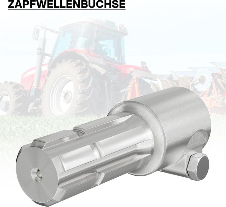 Actual product image Wiltec Adaptor Sleeve for PTO Shaft 175 mm w/ 1 3/4" 20N Spline Housing and 1 3/4" 6T Output Shaf (Tractor accessories)