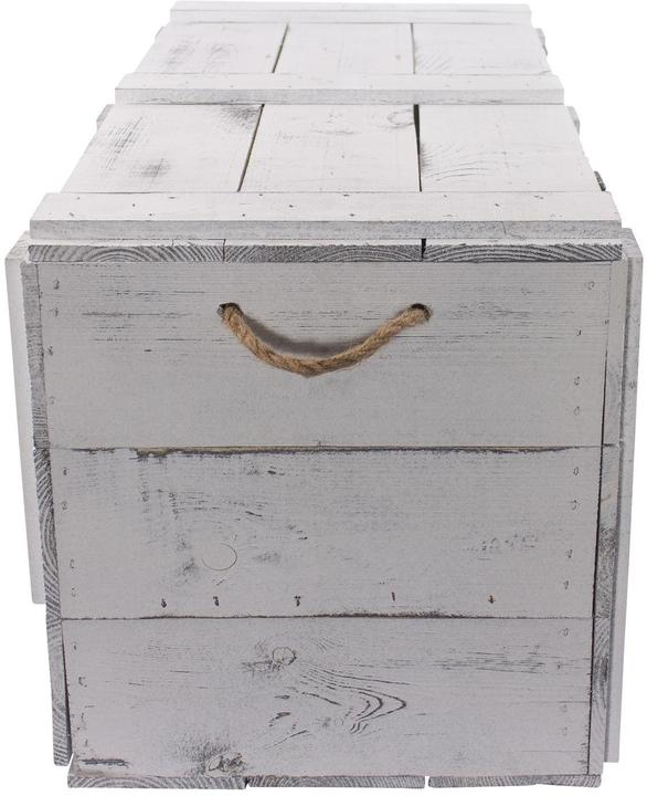 Produktbild Holz Zollhaus Truhe Vintage Shabby Weiss, 85 x 42 cm (85 cm, 137.51 l, 1x)