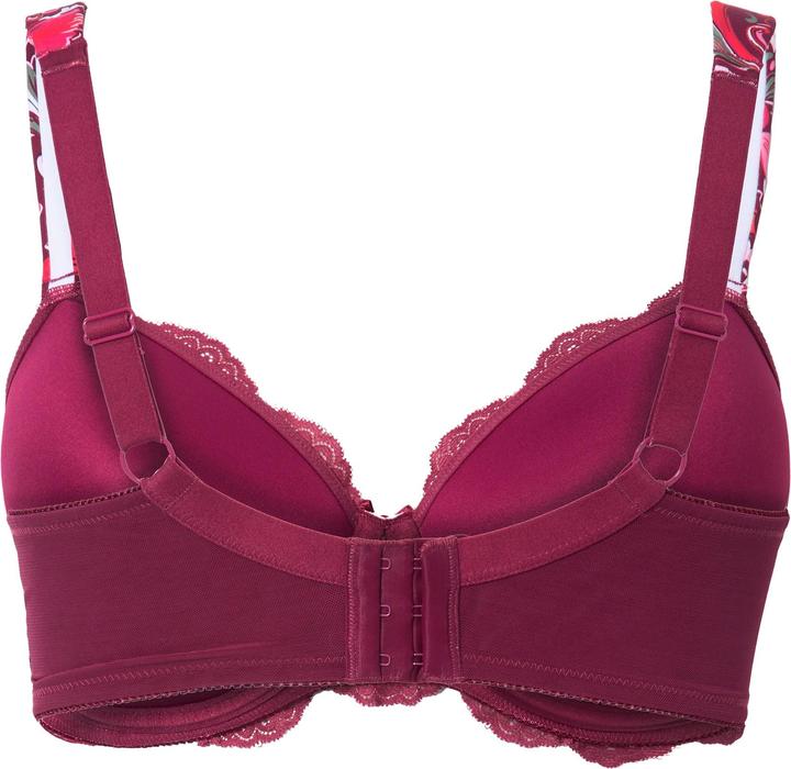 Actual product image Ulla Popken Floral Print Underwire Bra (90 E)