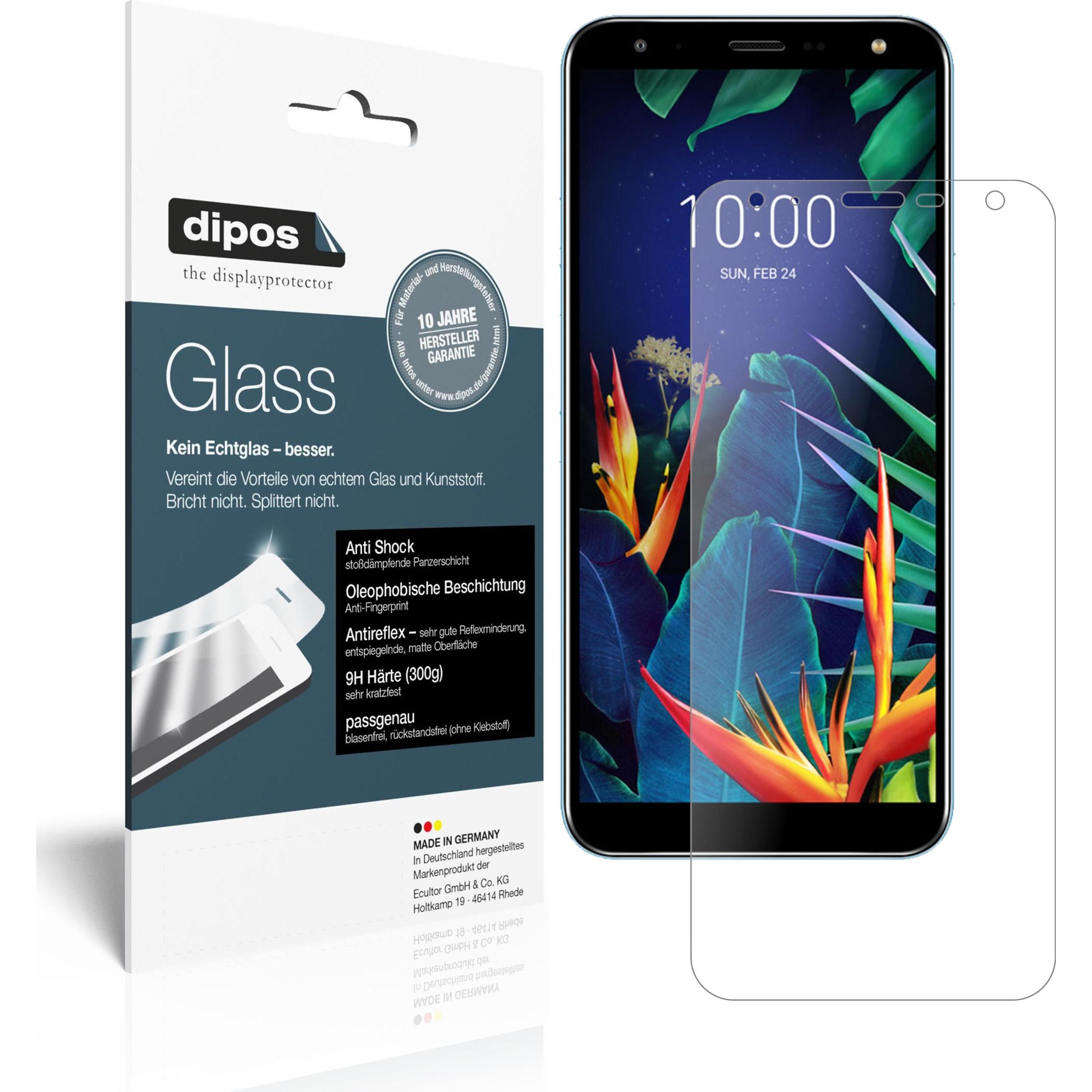Dipos Displayschutz Anti-Shock (2 Stück, LG K40), Smartphone Schutzfolie, Transparent