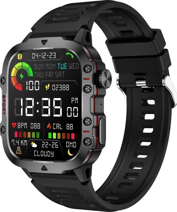 PhoneLook Sport Smartwatch QX11 1,96 Zoll 50 Tage Akkulaufzeit KI-Sprachassistent langlebiges Gehäuse Blutsaue