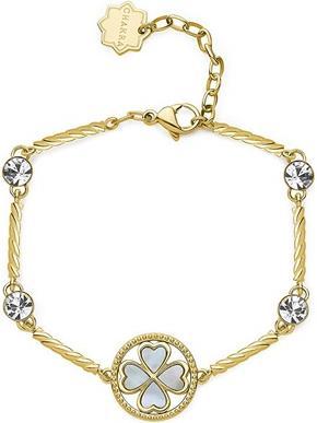 Brosway Dezenter vergoldeter Armreif Vierblättriges Kleeblatt Bhkb152