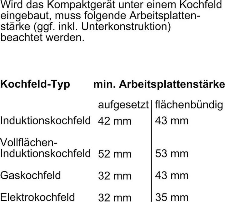 Nährwerte und Zutaten Bosch Hausgeräte Einbauherd/Backofen CBG7341B1