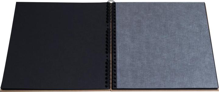 Actual product image Exacompta Fotoalbum mit Spiralbindung, 60 Seiten schwarz, 32x32 cm, Graphik (32 x 32 cm)