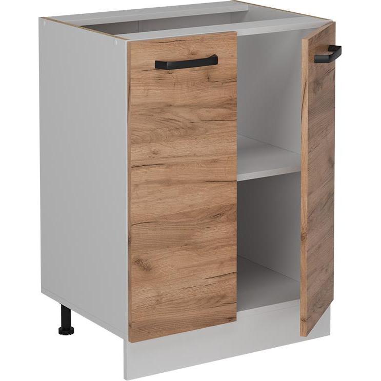 Vicco, Regal, Küchenunterschrank R-Line, Goldkraft Eiche/Weiss, 60 cm ohne Arbeitsplatte