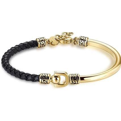 Brosway, Armschmuck, Stylish menÂ's gold-plated knocker bracelet BKC15
