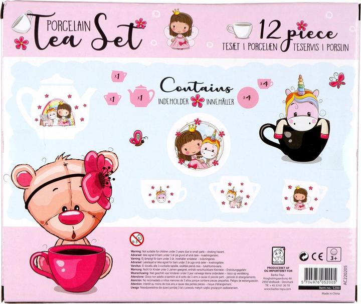 Actual product image Barbo Toys Barbo Classic Porcelain tea set 12 pcs Pink