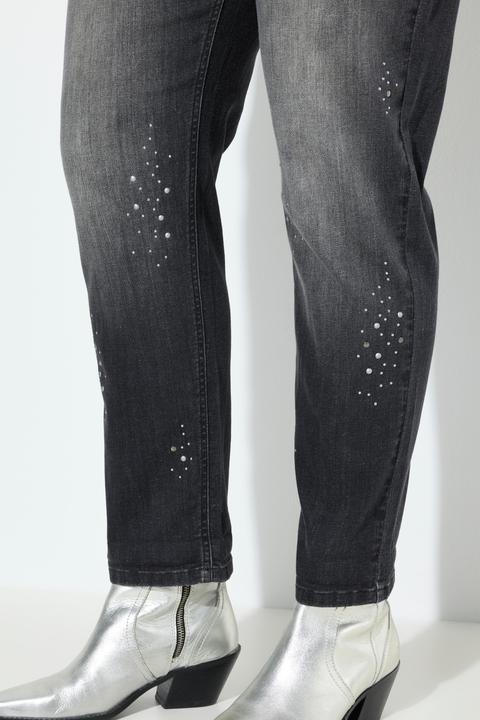 Actual product image Ulla Popken Rivet Detail Stretch Fit Boyfriend Jeans (46)