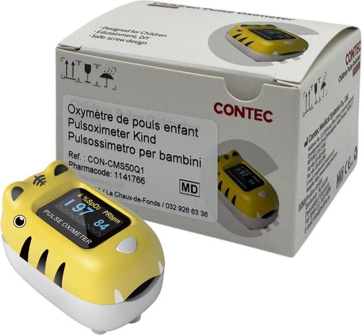 Produktbild Contec Pulsoximeter für Kinder ab 10 kg mit Batterie geliefert