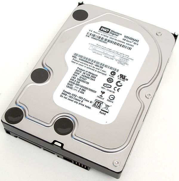 Produktbild WD WD6400AAKS Caviar SE16 640GB, SATA-2 (0.64 TB, 3.5")