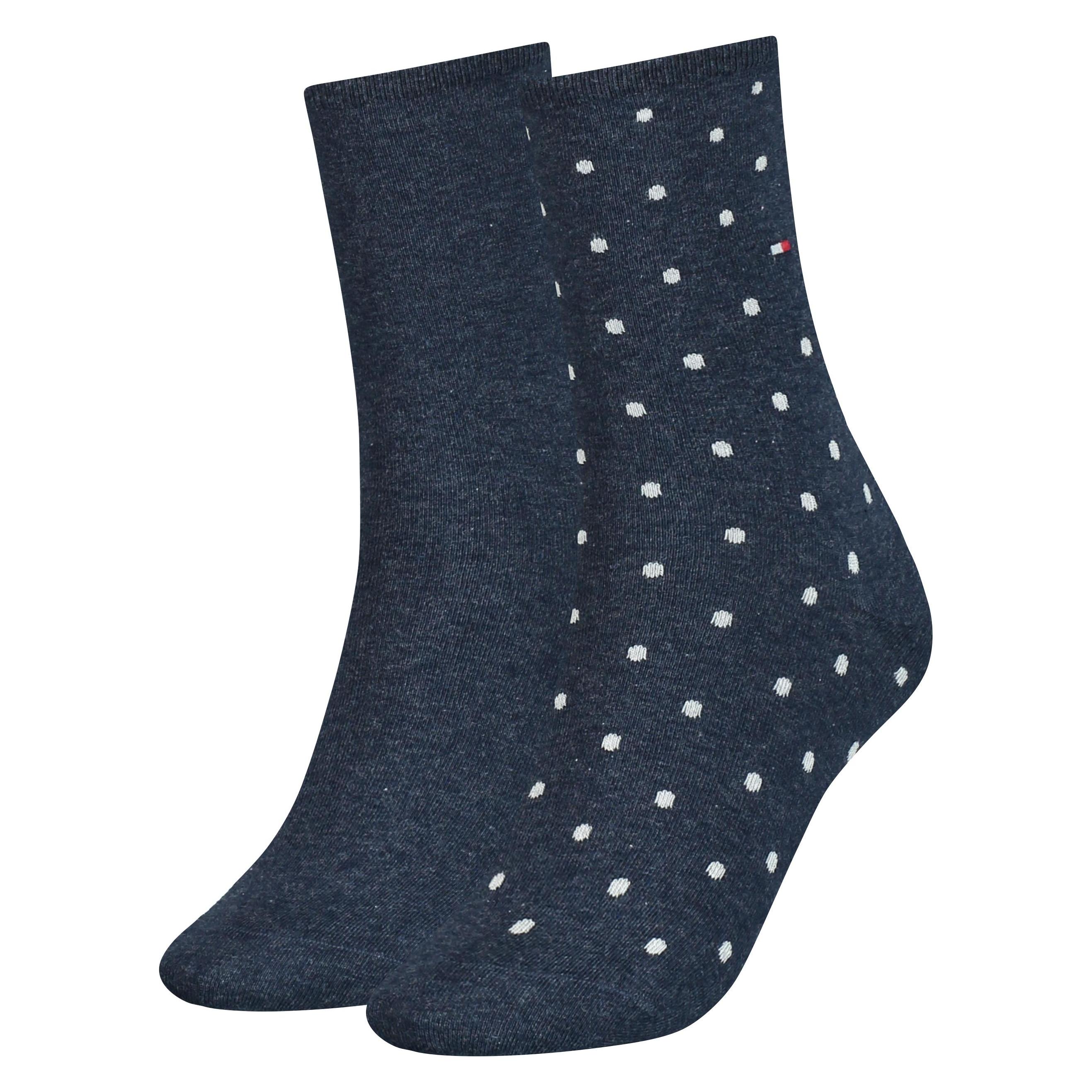 Tommy Hilfiger, Damen, Socken, 2erPack Dot Socks, Blau, (2er Pack, 35 - 38)