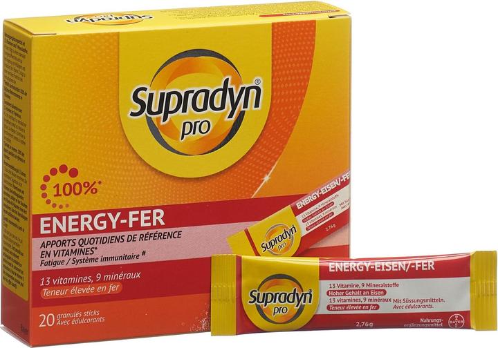 Image du produit Supradyn Bâtonnets Energy min (20 pièce(s), Poudre, 77 g)