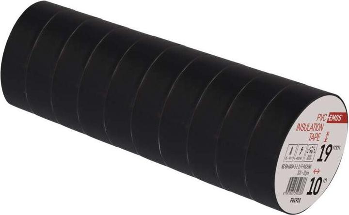 Image du produit Emos Ruban isolant PVC 19mm/10m noir, 10 pcs. (19 mm)