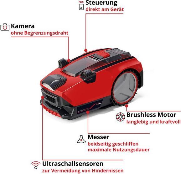 Produktbild Einhell Einh Mähroboter FREELEXO CAM 500 (500 m², Ohne Begrenzungskabel)
